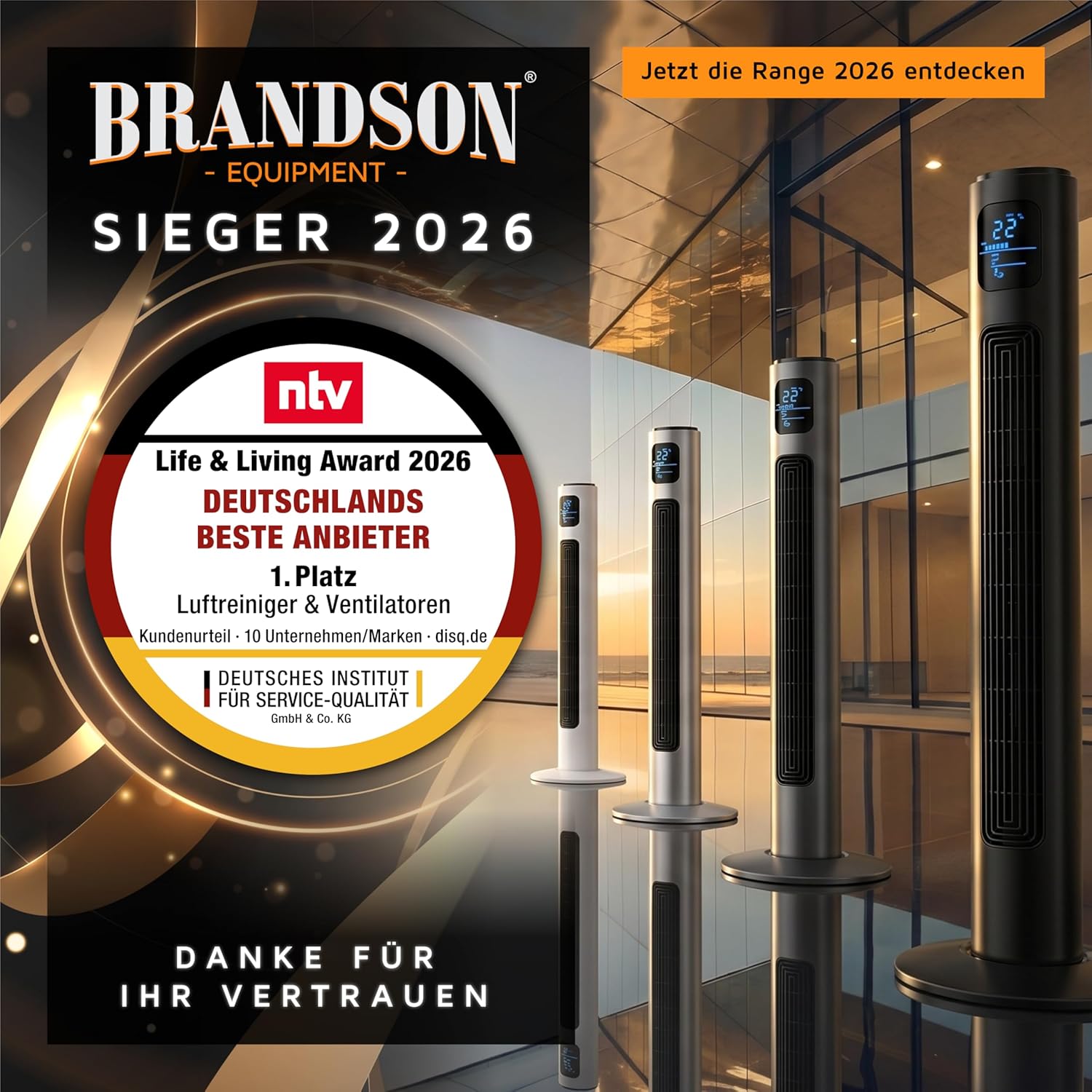 Thumbnail 6 de Brandson Turmventilator 96 cm mit Fernbedienung