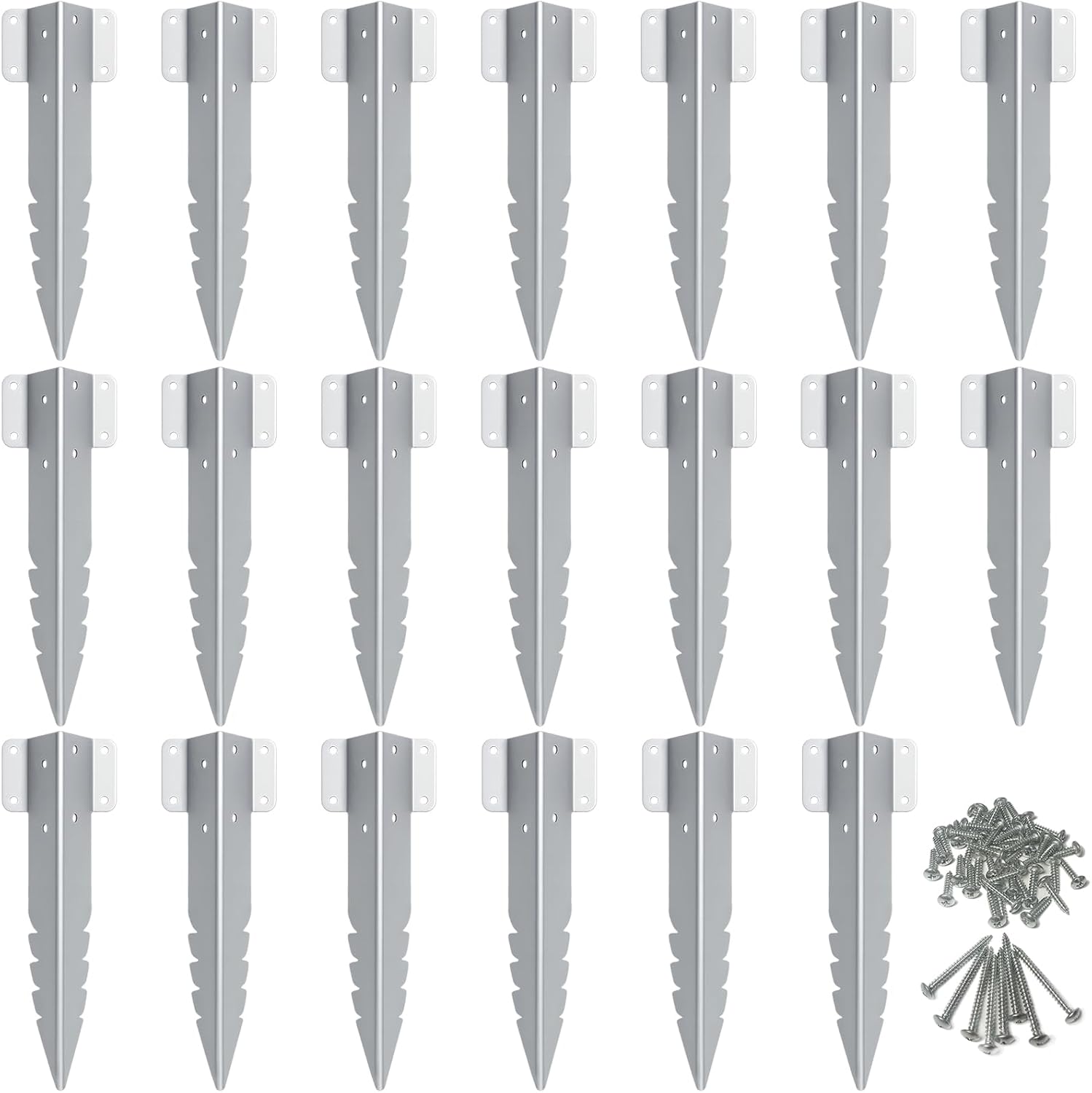 Detalle de Hzxy Railway Sleeper Brackets (20-pack) heavy-duty galvanised steel garden sleeper stakes
