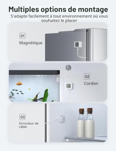 Thumbnail 4 de GoveeLife Thermomètre frigo WiFi avec app et alarme – 1 capteur