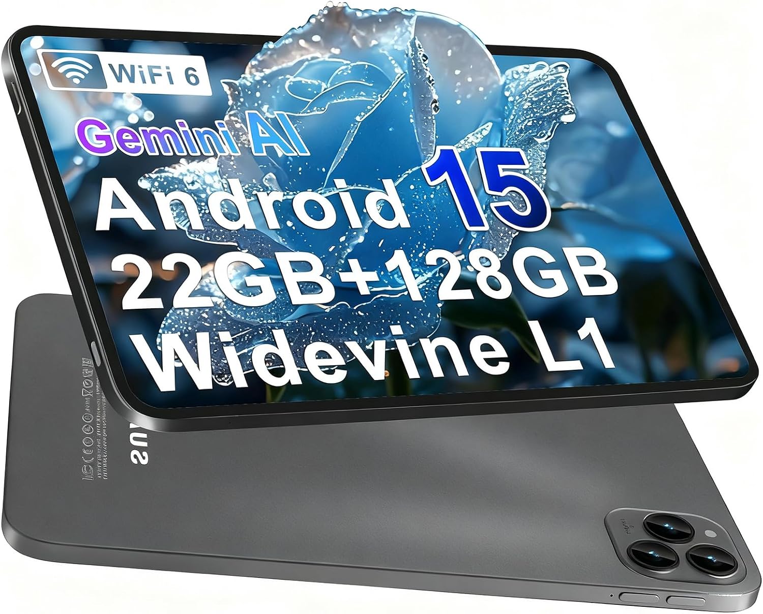 Detalle de SUAAT 2026 Tablet 10'' Android 15 octa-core, 22GB RAM, 128GB ROM + espansione 2TB, Wi‑Fi 5G, GPS, Bluetooth 5.0, fotocamere 8MP/5MP