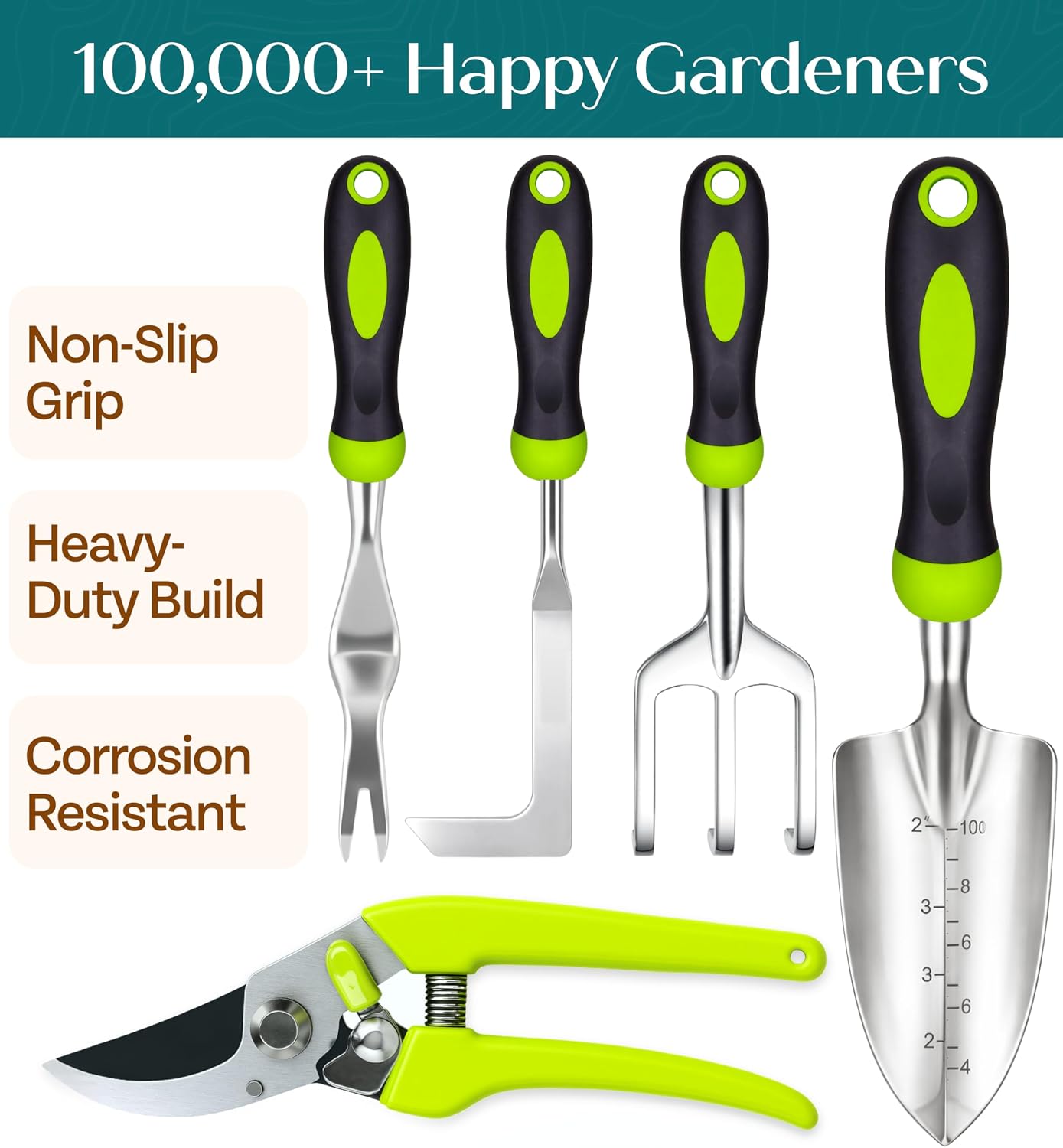 Detalle de Craft911 GrowItGTS002 23-Piece Garden Tool Set with Aluminum Alloy Tools