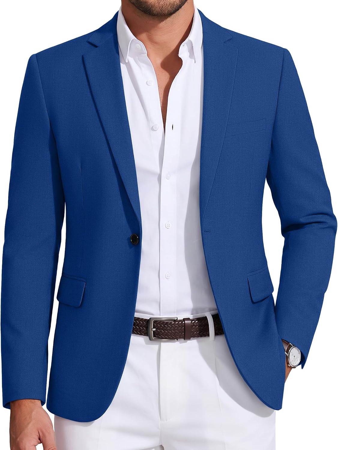 Detalle de COOFANDY Mens Sport Coat Casual Blazer One Button Business Suit Jacket