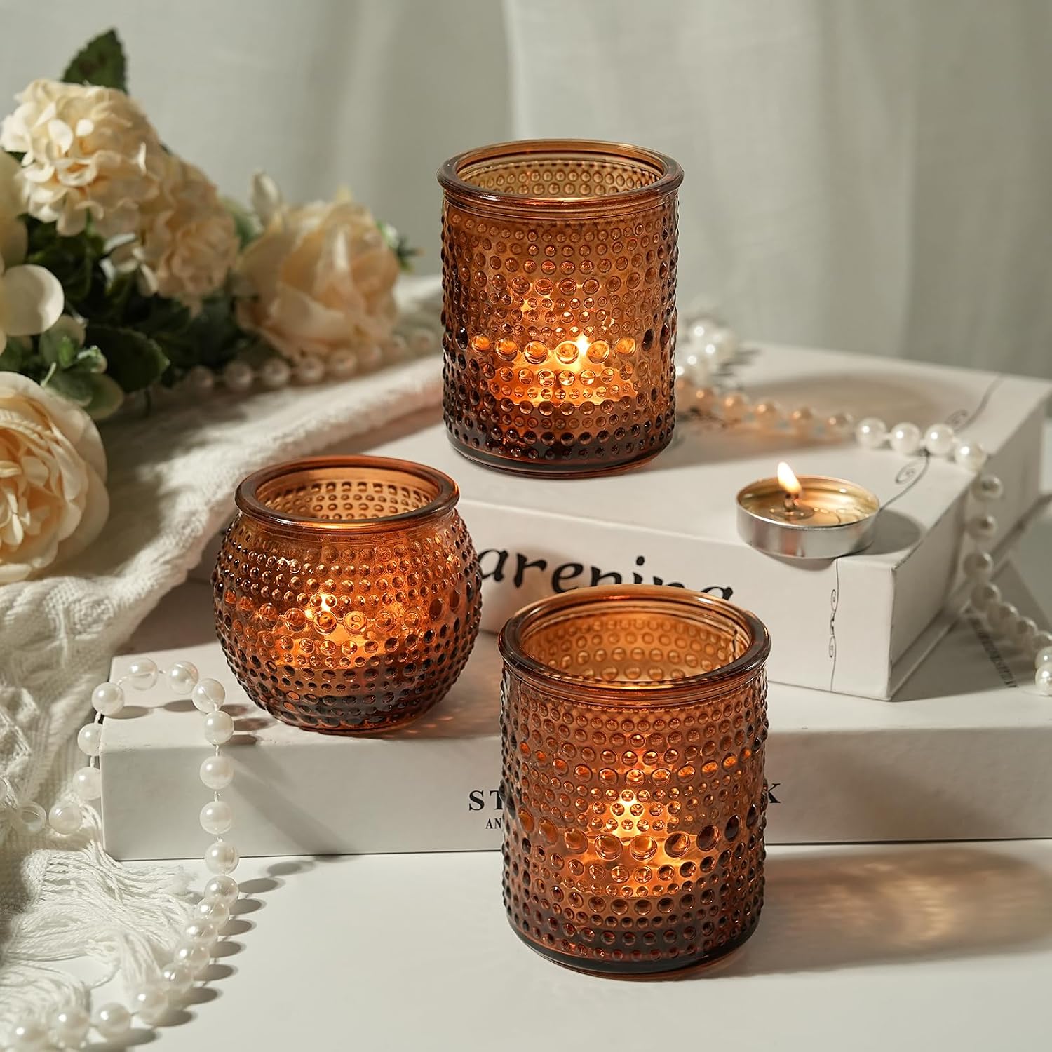 Thumbnail 6 de Blue Vintage 24-Pack Votive Candle Holders 2x2.5in 🕯