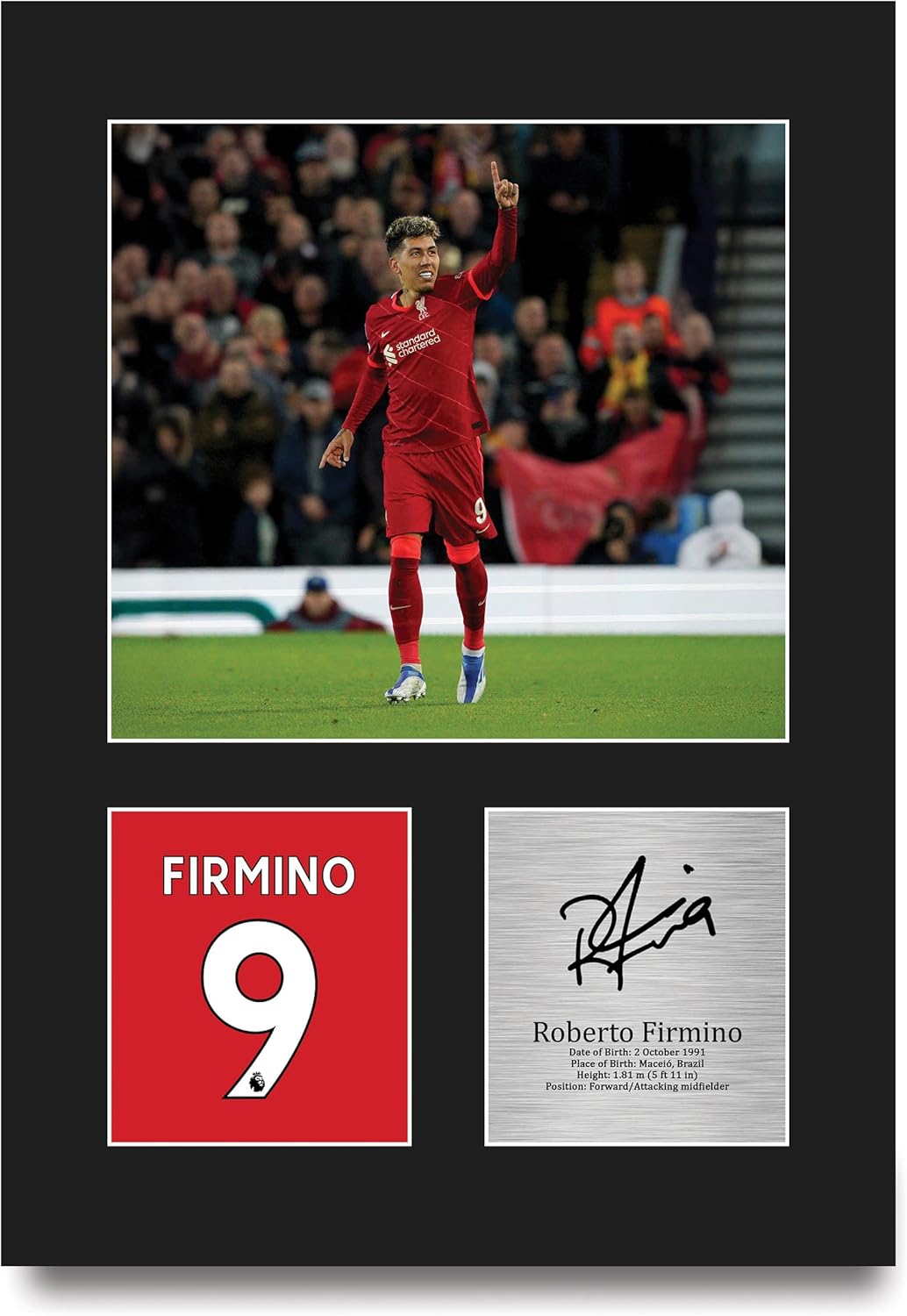 Thumbnail 6 de HWC Trading Roberto Firmino signed framed A4 print (Liverpool gift)