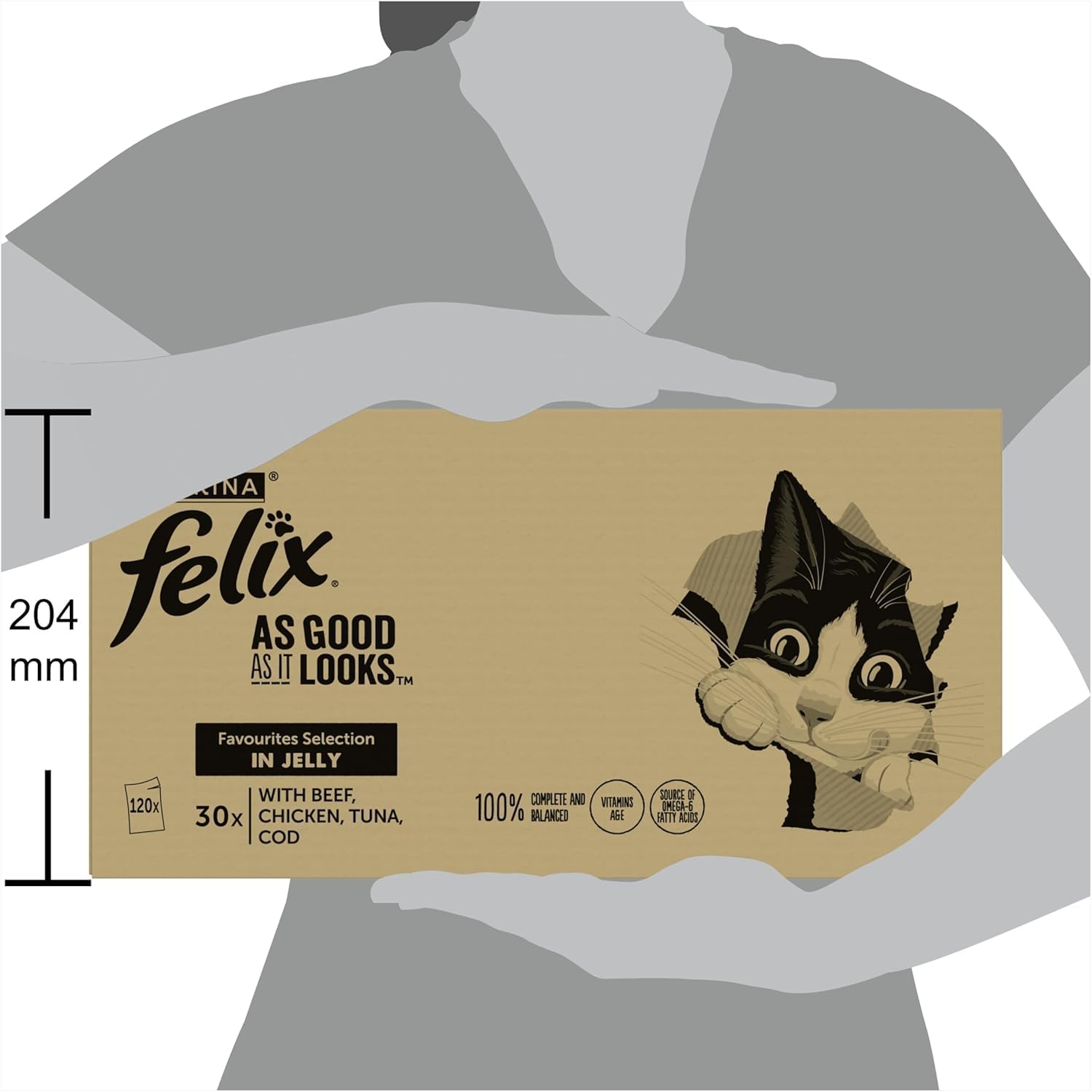 Detalle de Felix As Good As It Looks Favourites Selection in Jelly Wet Cat Food 120x85g