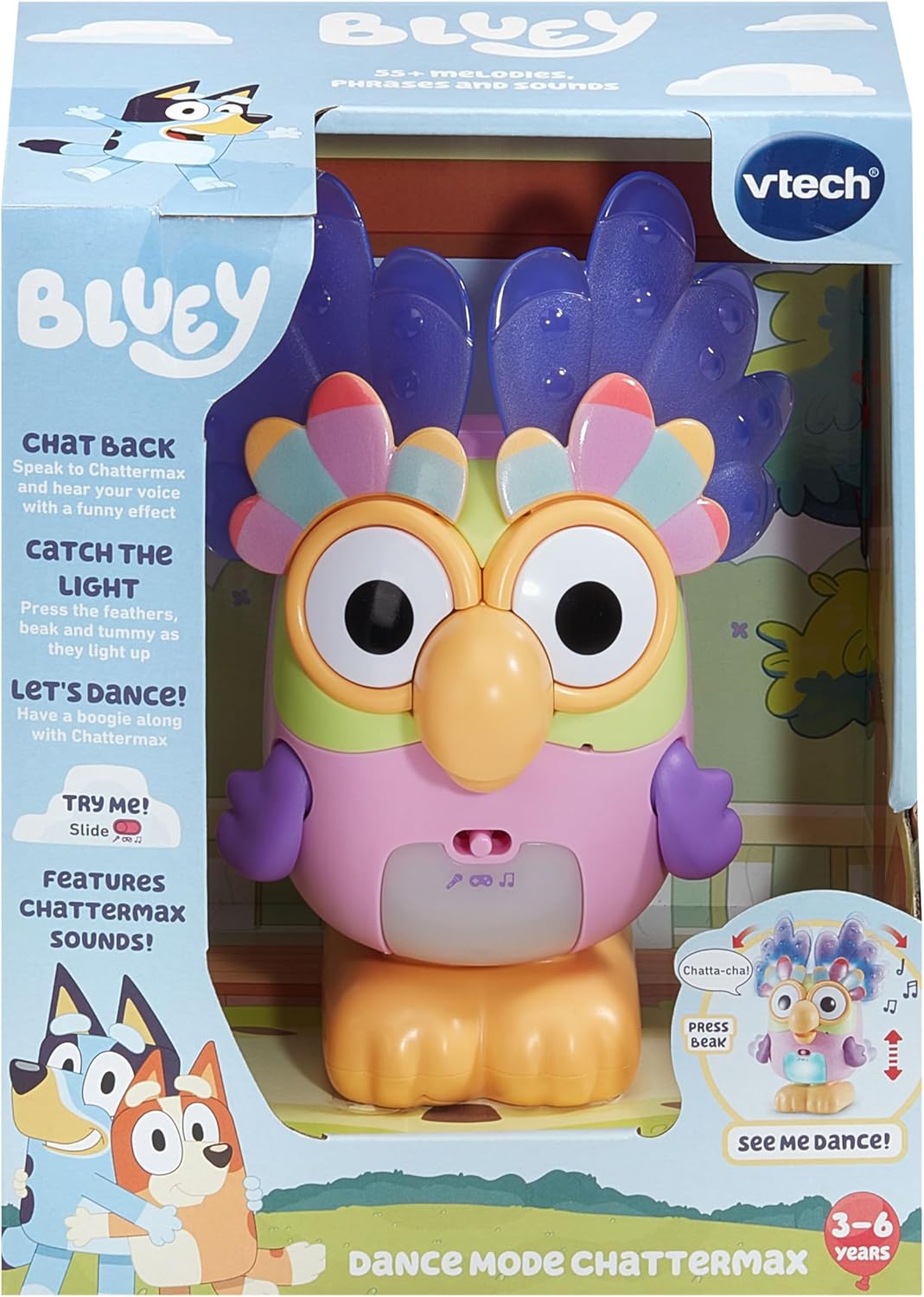 Detalle 2 de VTech Dance Mode Chattermax: Official Bluey Interactive Toy