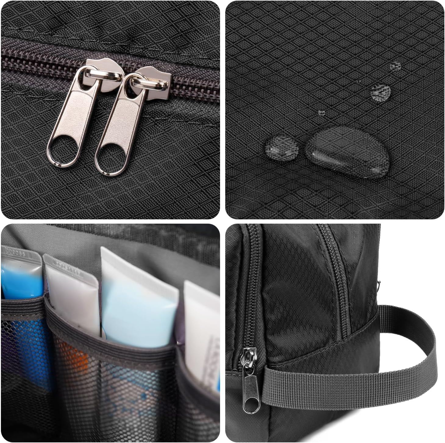 Thumbnail 6 de WANDF Herren Kulturbeutel auf Reisen – leichter Toilettenorganizer mit wasserabweisendem Nylon