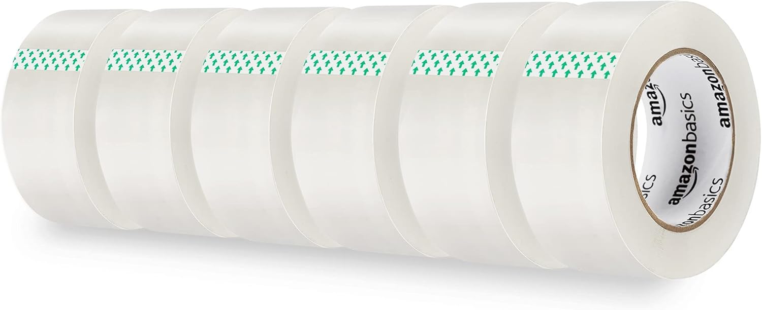 Thumbnail 1 de Amazon Basics Moving and Storage Packaging Tape 6-pack, 4.7 cm x 99.6 m 📦