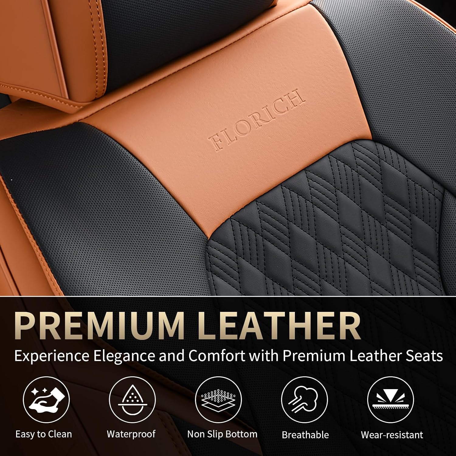 Detalle de FLORICH Front Seat Covers, Nappa Leather