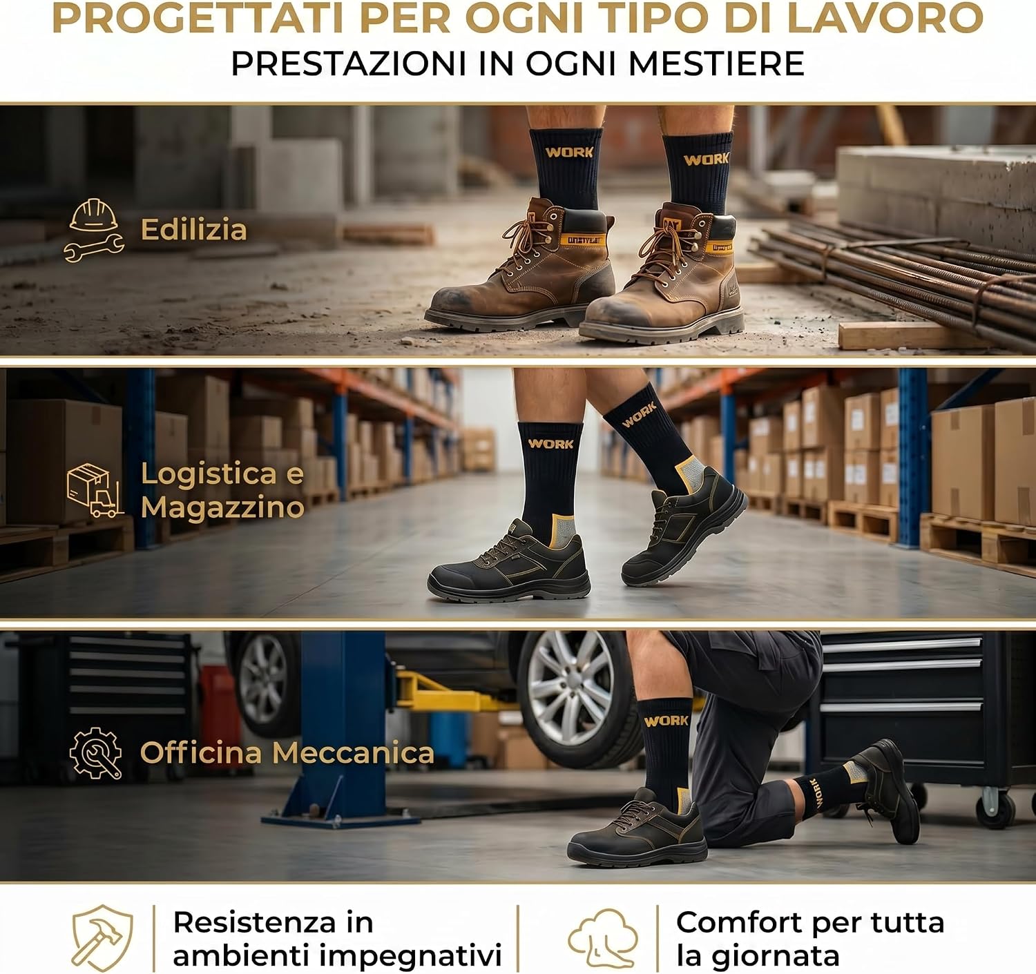 Thumbnail 6 de PS PROUTHS Calzini da lavoro uomo rinforzati: comfort e protezione per giornate impegnative