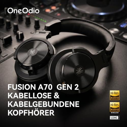 Detalle de OneOdio A70 Gen 2 Bluetooth Over-Ear Kopfhörer – LDAC, Studio & DJ