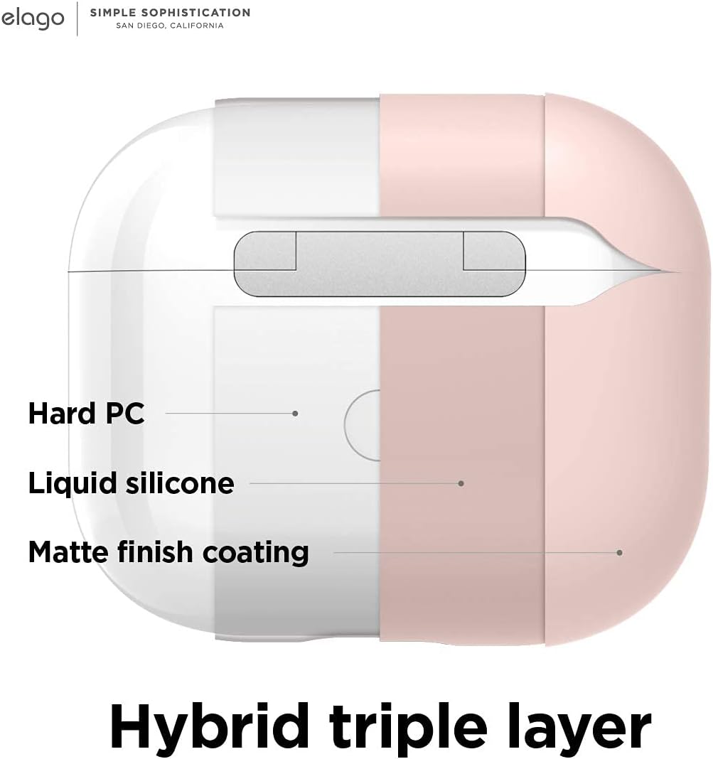 Detalle 2 de elago Coque Liquide Hybride pour AirPods 3 – Protection triple couche (Rose)