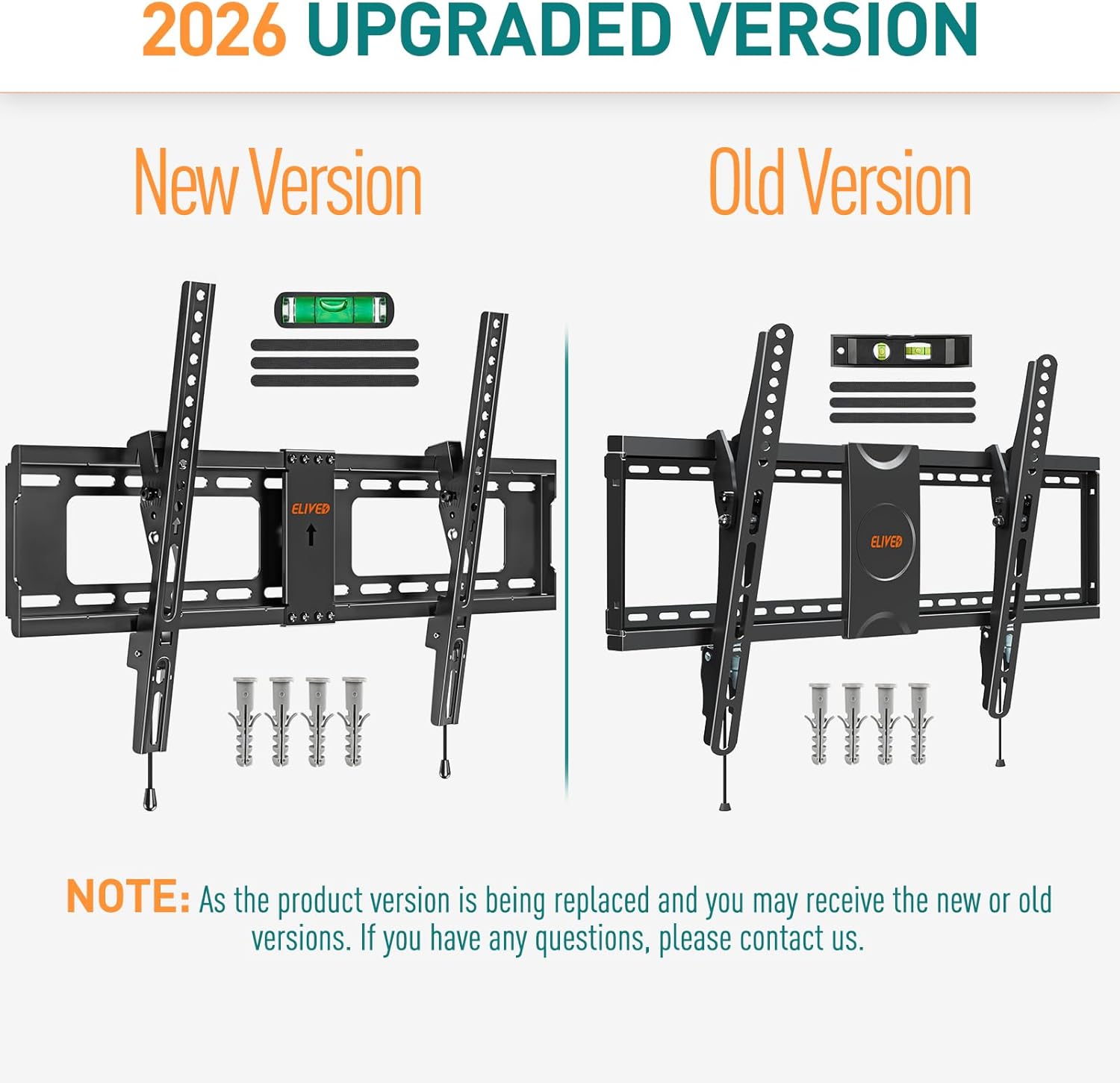 Thumbnail 3 de ELIVED Supporto da parete inclinabile per TV 37–75 pollici (VESA fino a 600x400), fino a 45 kg