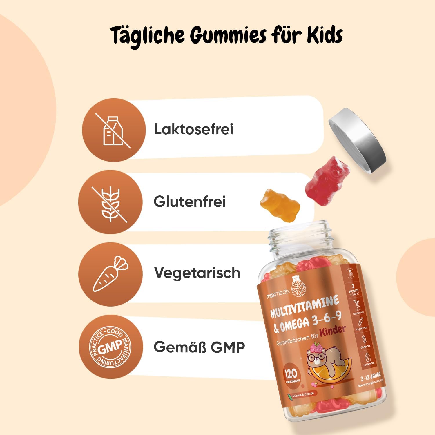 Thumbnail 6 de Multivitamin Gummibärchen Kinder 120 Stück
