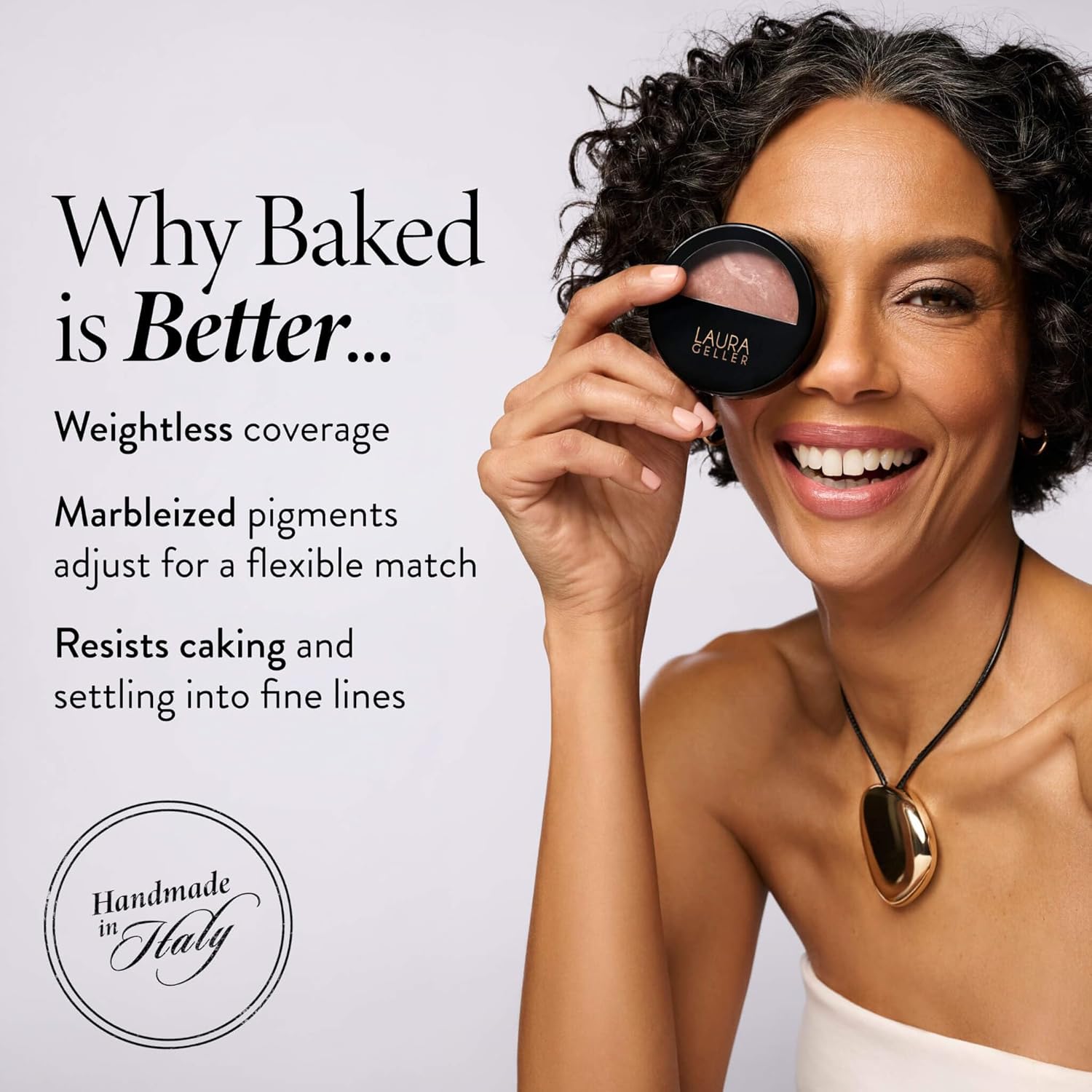 Thumbnail 4 de Fond de teint poudre baked Balance-n-Brighten (Porcelain) – Laura Geller