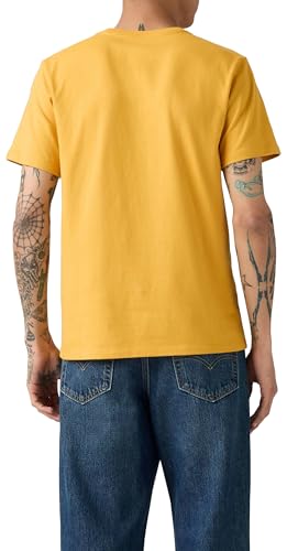Detalle de Levi’s Camiseta para hombre SS Original Housemark Tee Logo Core Chesthit en Amarillo Mineral (S)