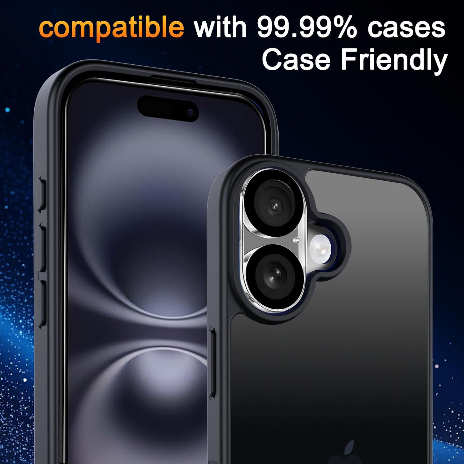 Detalle 2 de TZGZT 3 Pack Tempered Glass Screen Protector for iPhone 16 — Shatterproof, 1:1 Coverage, and Lens Protectors