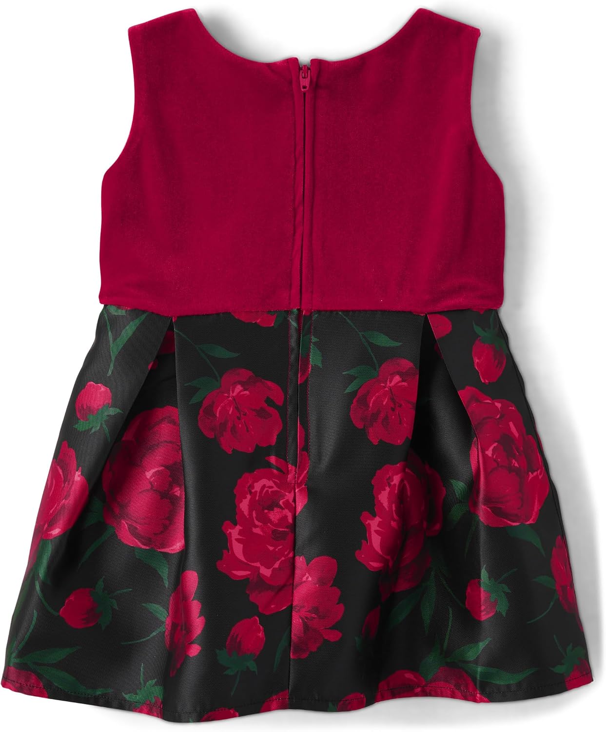 Thumbnail 2 de The Children's Place Toddler Dressy Dress with Velour Top and Floral Skirt