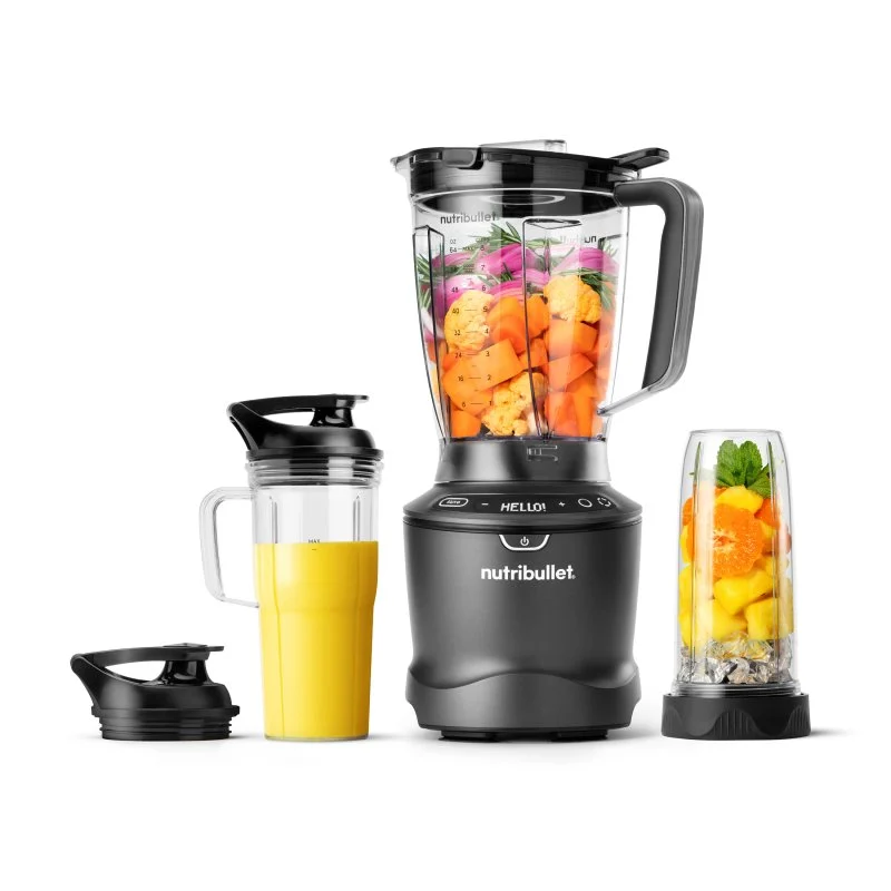 Detalle de NutriBullet NBF550DG 1500W SmartSense: licuadora de alto rendimiento para batidos, cremas y masas