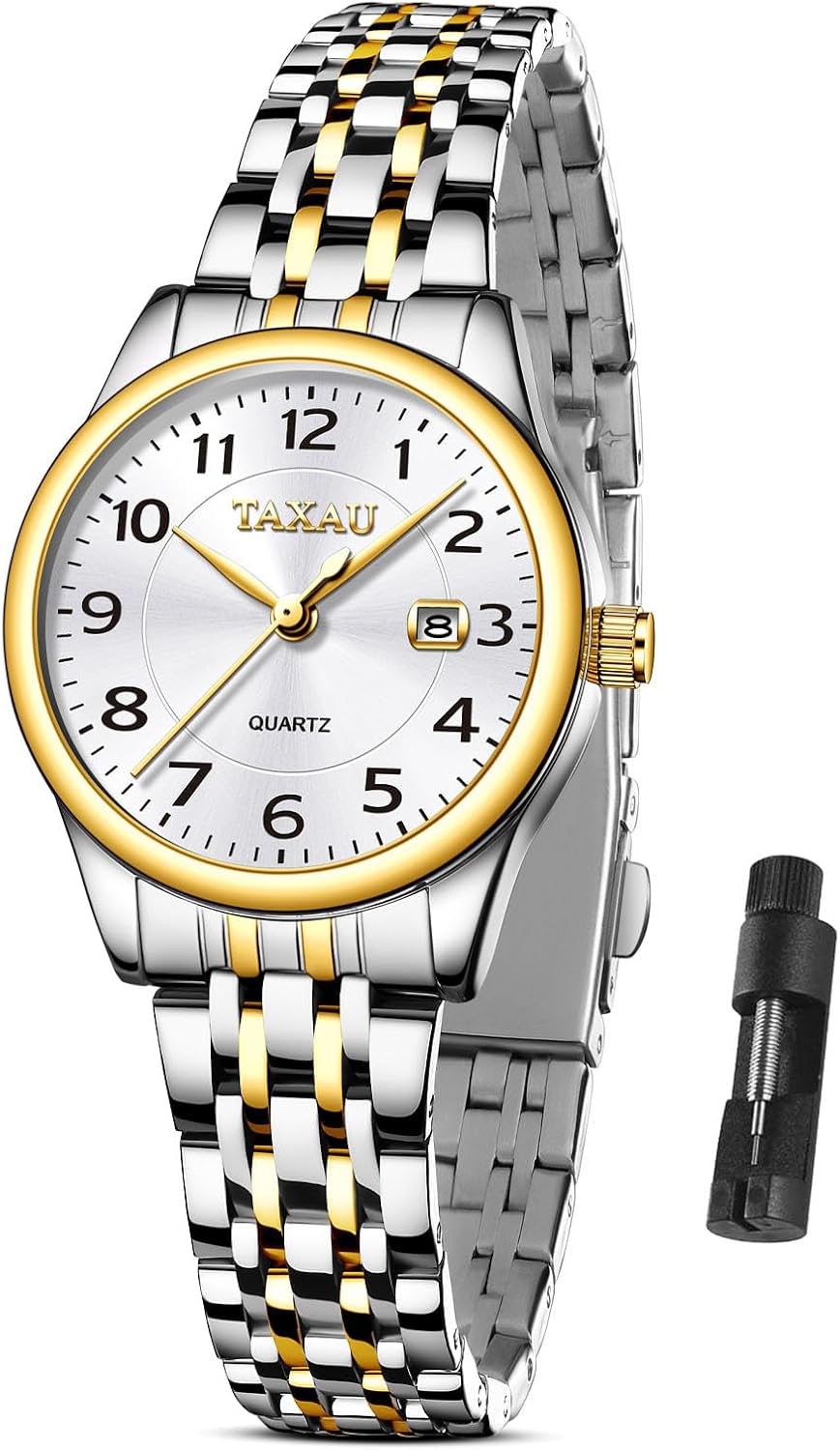 Detalle 2 de Taxau Damen Armbanduhr Quarz mit Datum