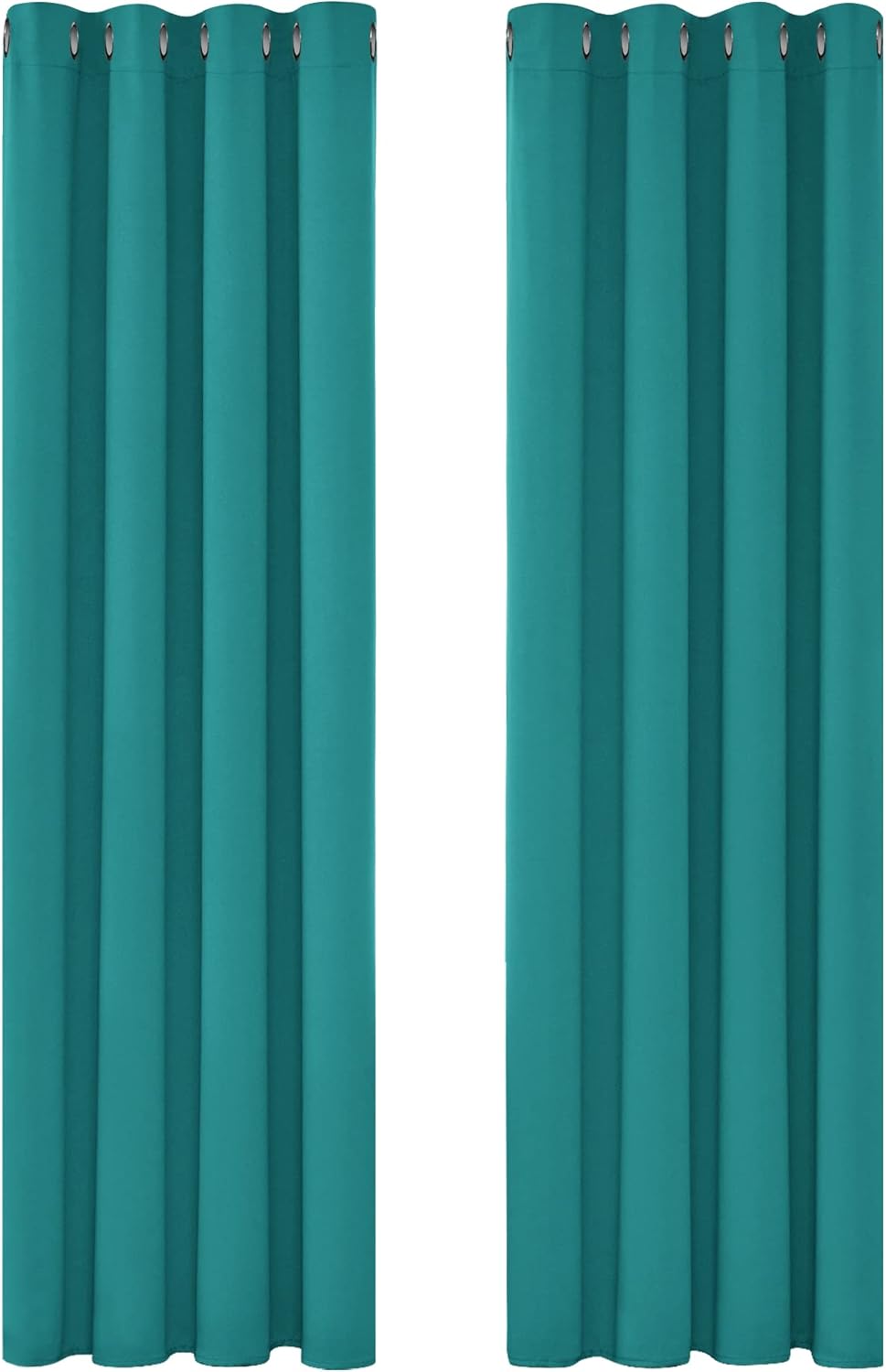 Thumbnail 3 de Deconovo Super Soft Blackout Thermal Eyelet Curtains (Turquoise) – 1 Pair, W52 x L63 Inch