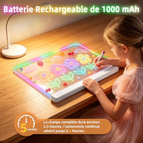 Thumbnail 9 de Awatty Tableau Lumineux LED Rechargeable – Planche à Dessin 16 pouces pour Enfants 4–12 ans