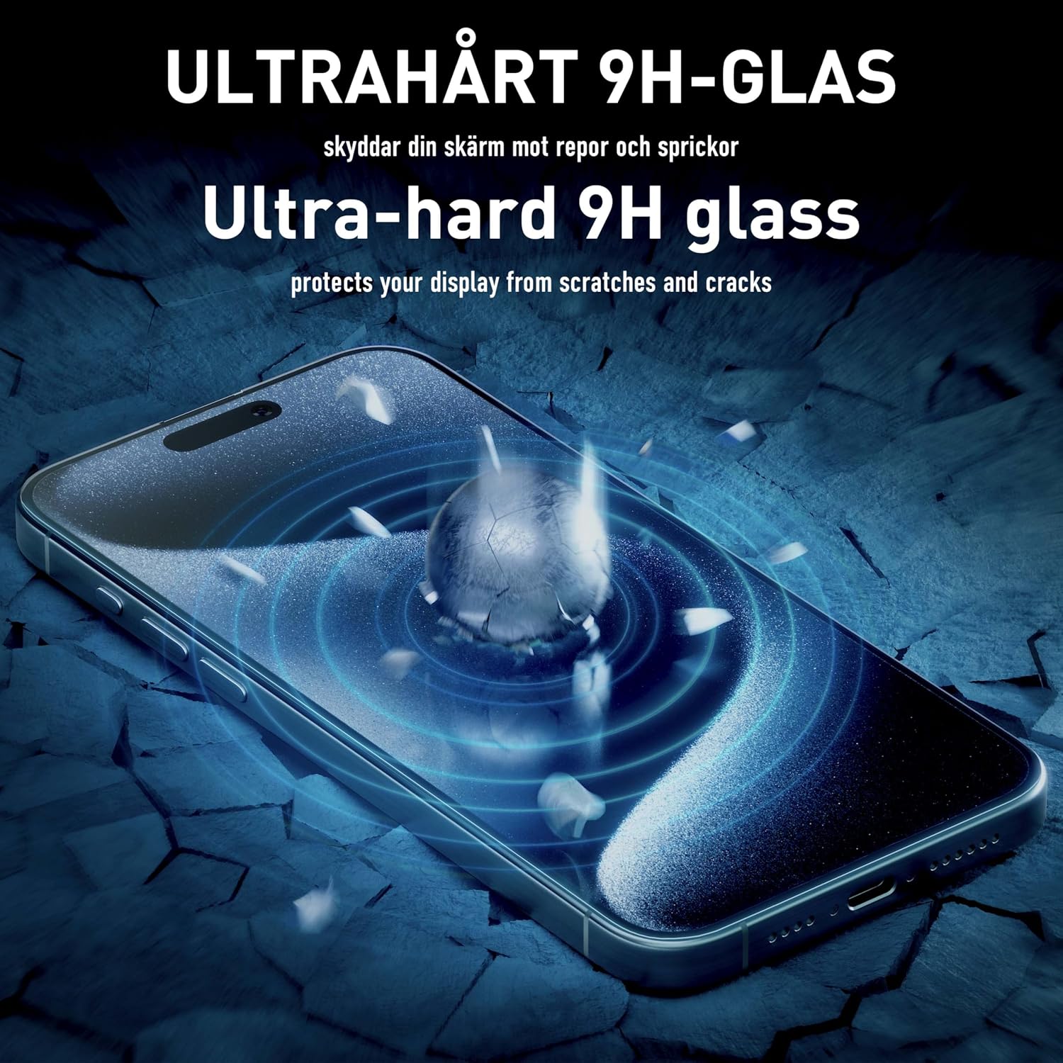 Detalle 2 de smartect skärmskydd i härdat glas för Samsung Galaxy Xcover 4/4s, 3-pack, 9H