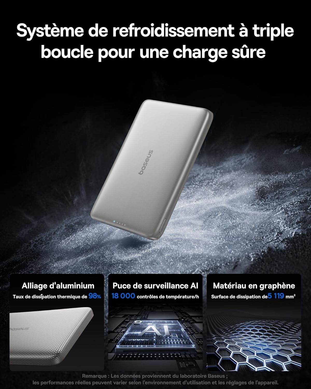 Thumbnail 3 de Baseus Picogo Powerbank 10000mAh Qi2 MagSafe – Ultra-fin, Charge rapide et Magnétique