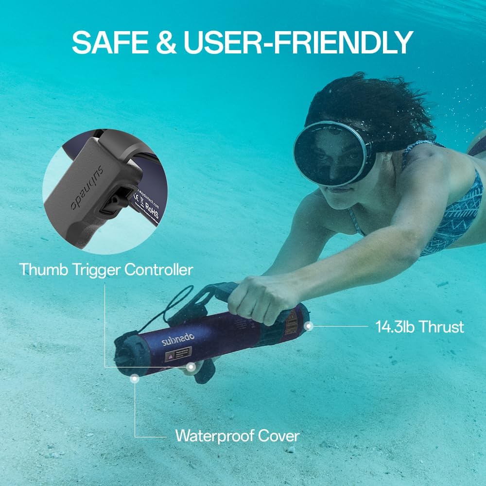 Detalle de Subnado Underwater Scooter: Compact, Portable Dive Companion for All Ages
