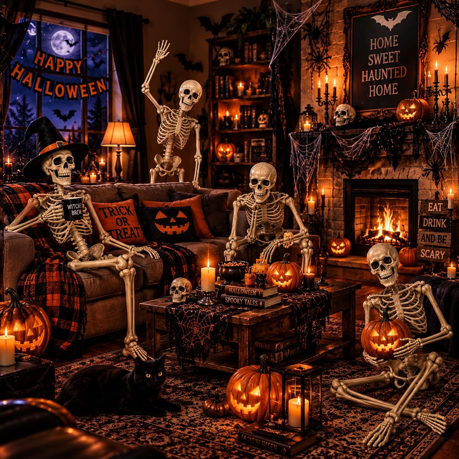 Thumbnail 5 de GCNBCNB 165-26 5.4-Foot Poseable Halloween Skeleton with Movable Joints