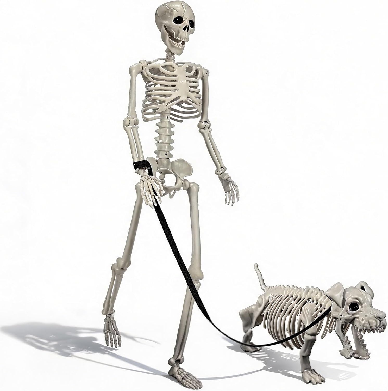Detalle de UZYZMS 1 Posable Human and Dog Skeleton Halloween Decor, 36-Inch