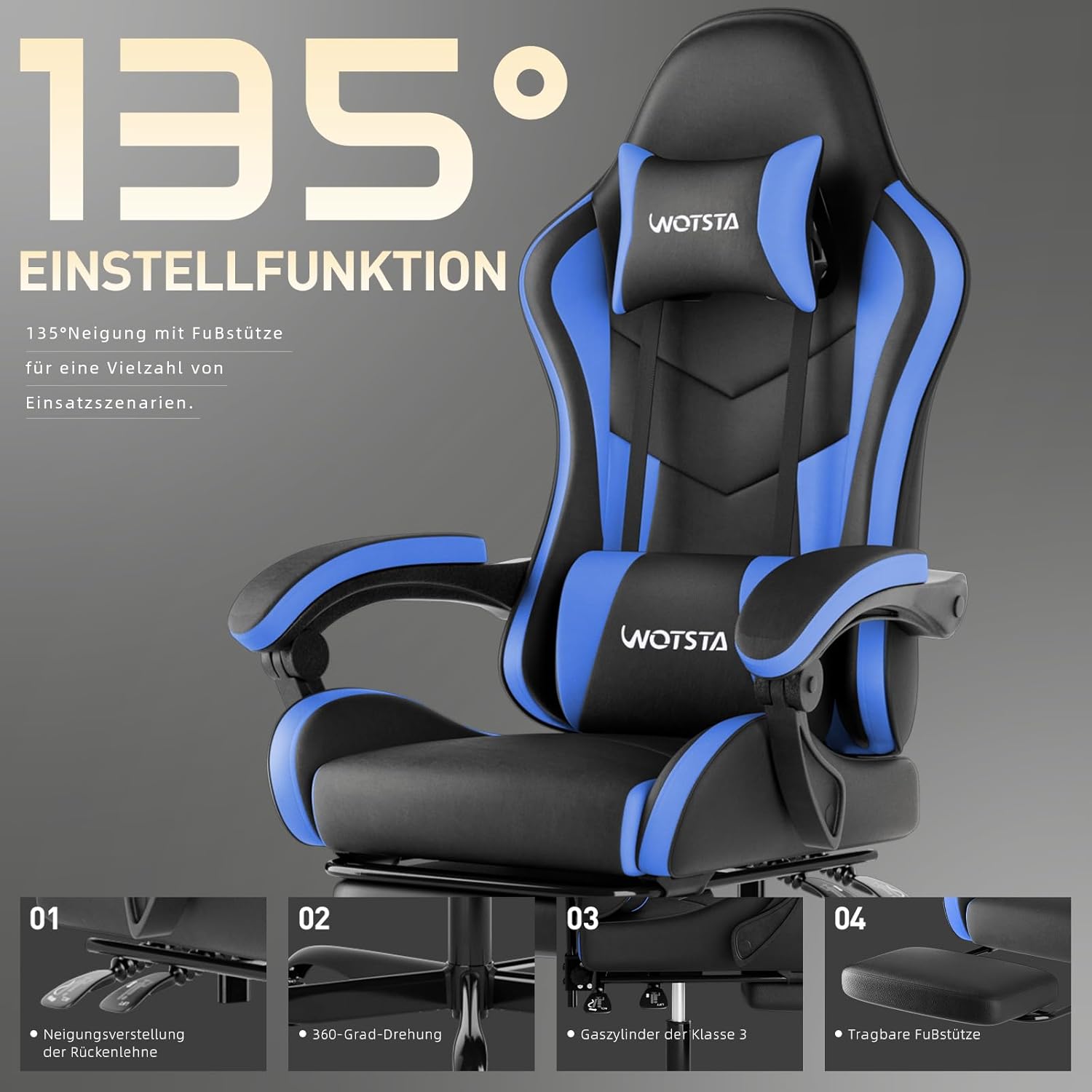 Thumbnail 6 de WOTSTA Gaming Chair 150 kg