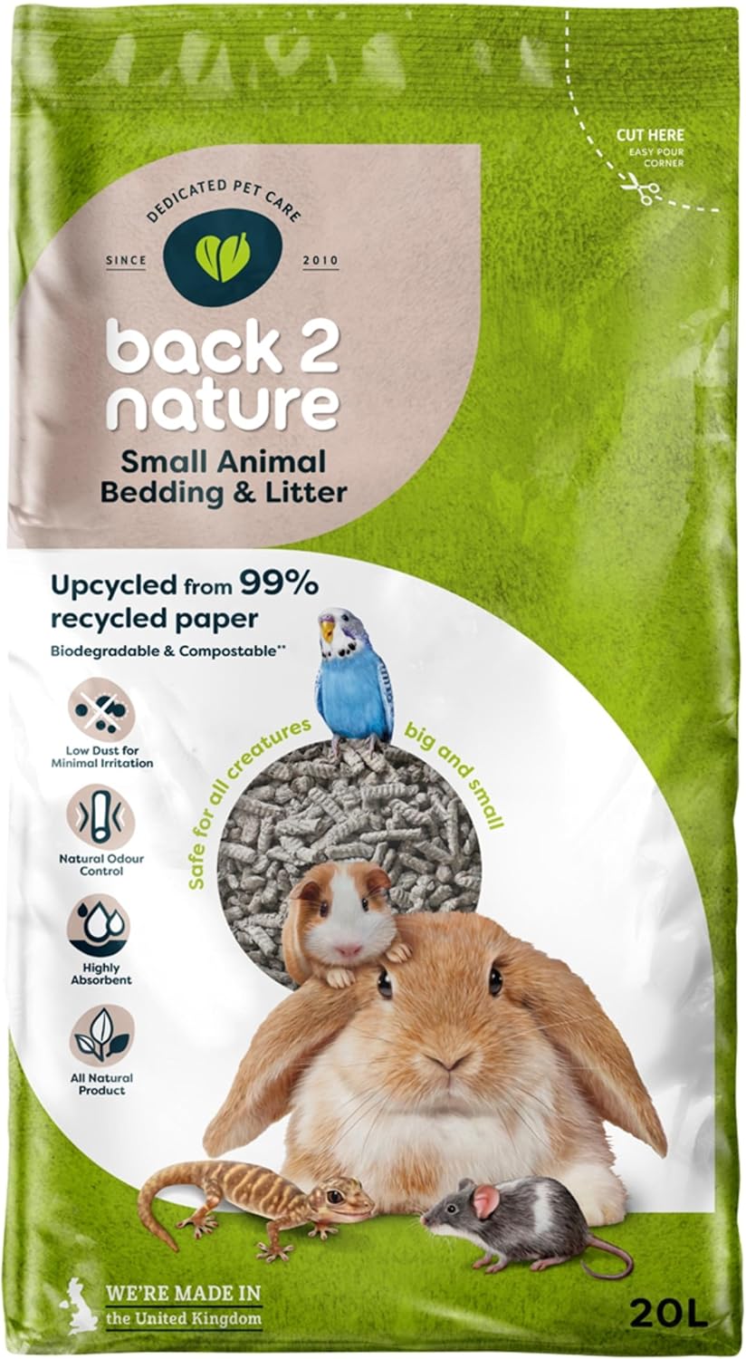 Detalle 2 de Lecho para Animales pequeños Back2Nature (30 l) – Papel Reciclado no tóxico