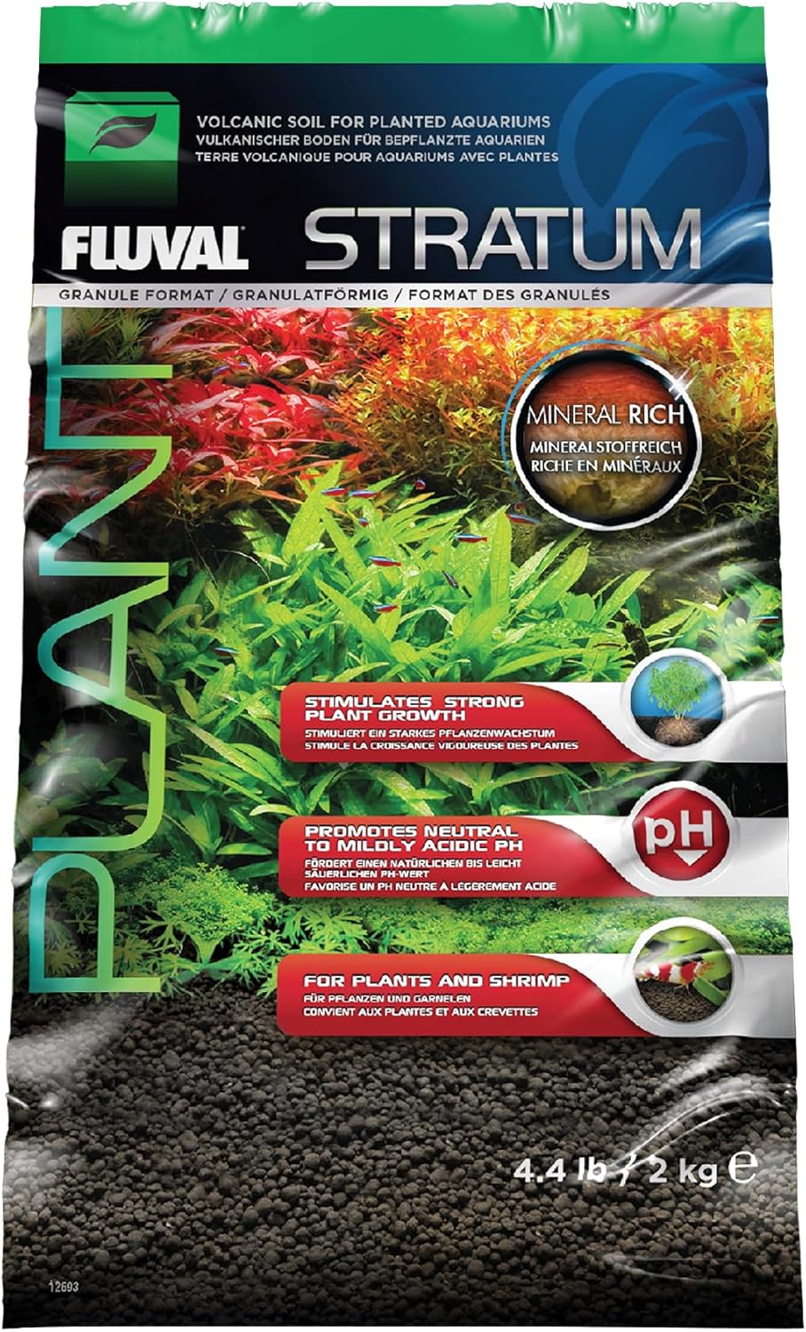 Detalle de FLUVAL Substrat Stratum pour Plantes et Crevettes – substrat nutritif pour aquariums d’eau douce