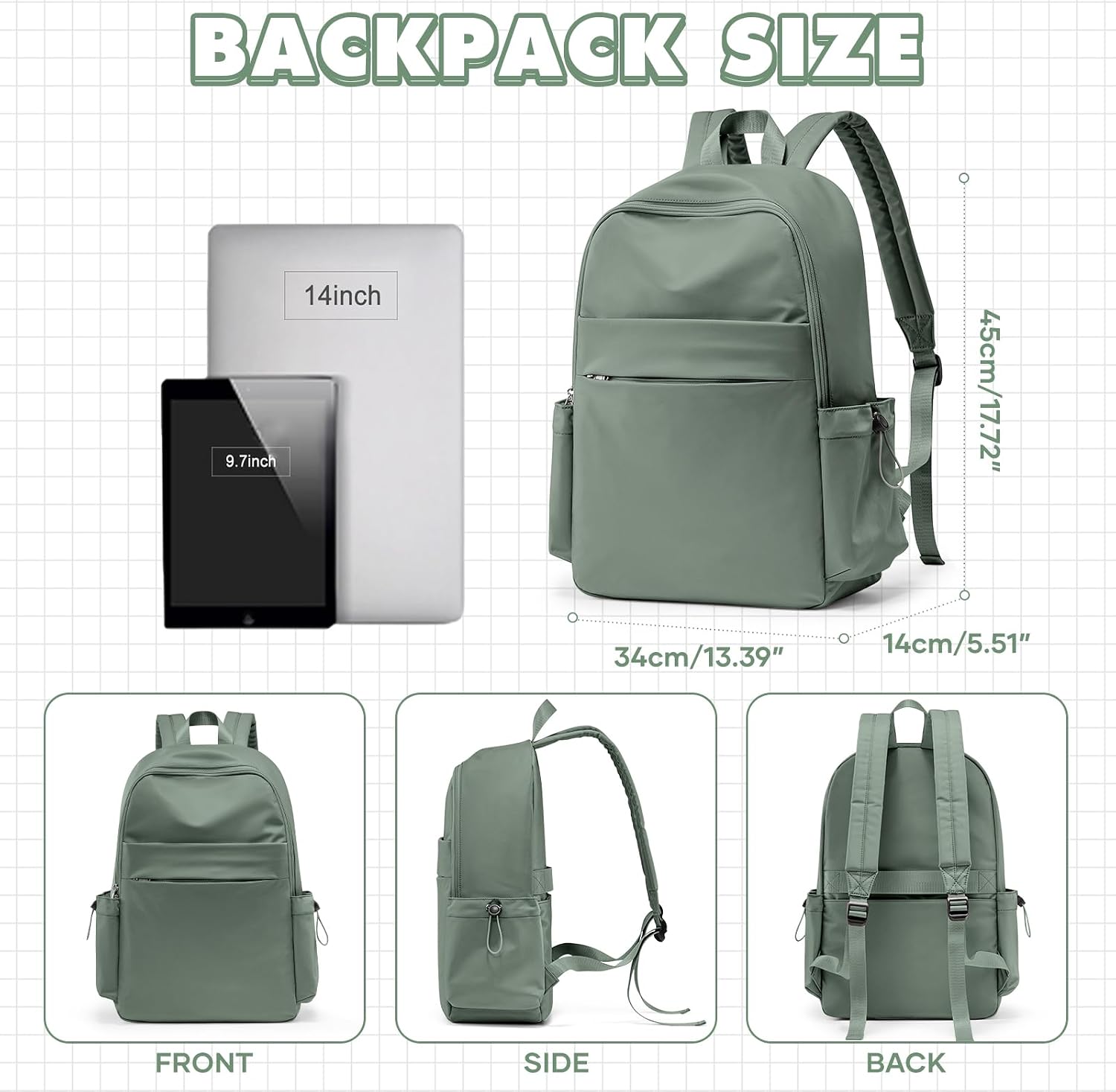 Thumbnail 1 de WEPLAN 14-inch Laptop Backpack