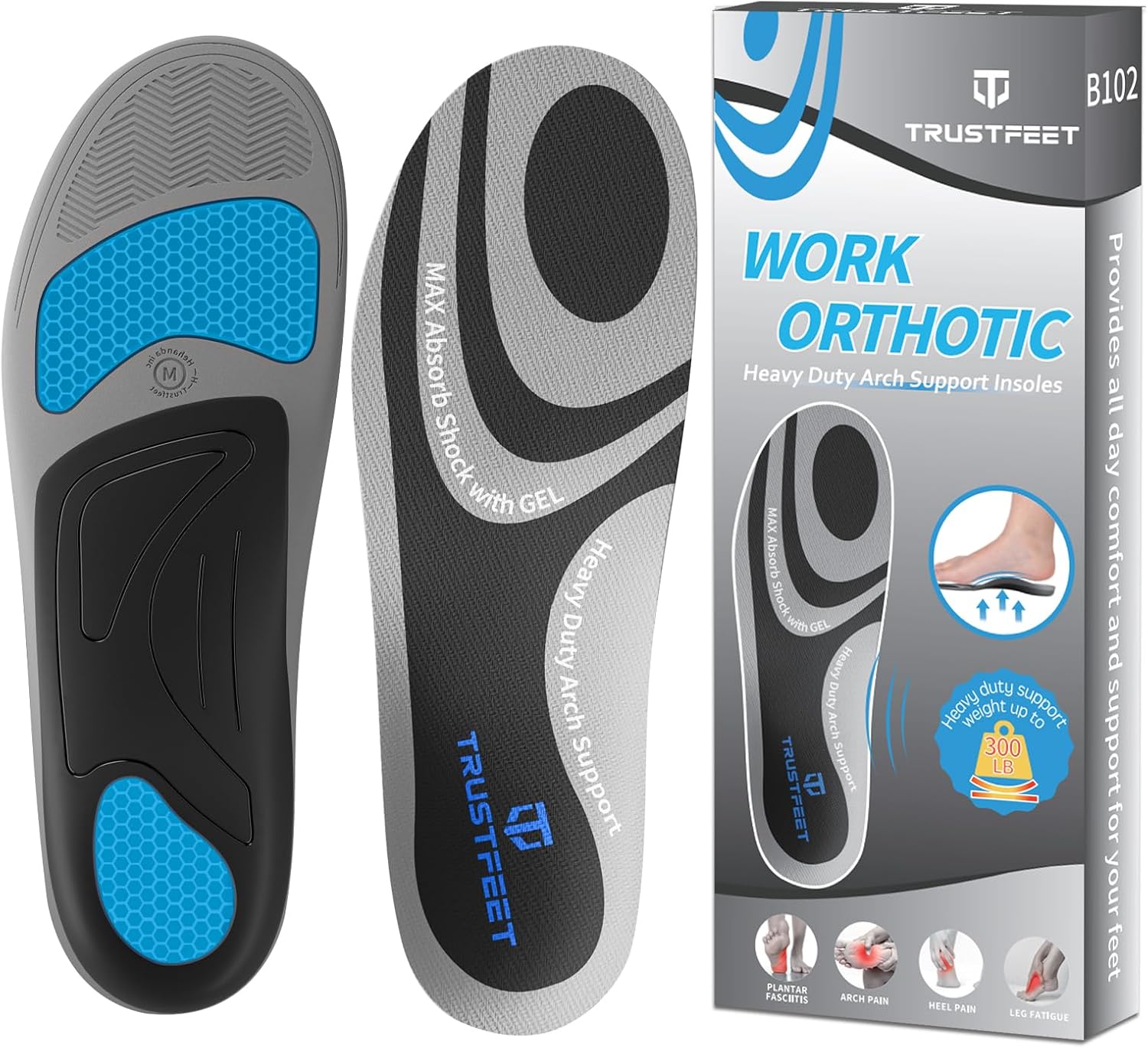 Thumbnail 6 de Trustfeet Work Insoles for Standing All Day with Arch Support (Work Boot Inserts)