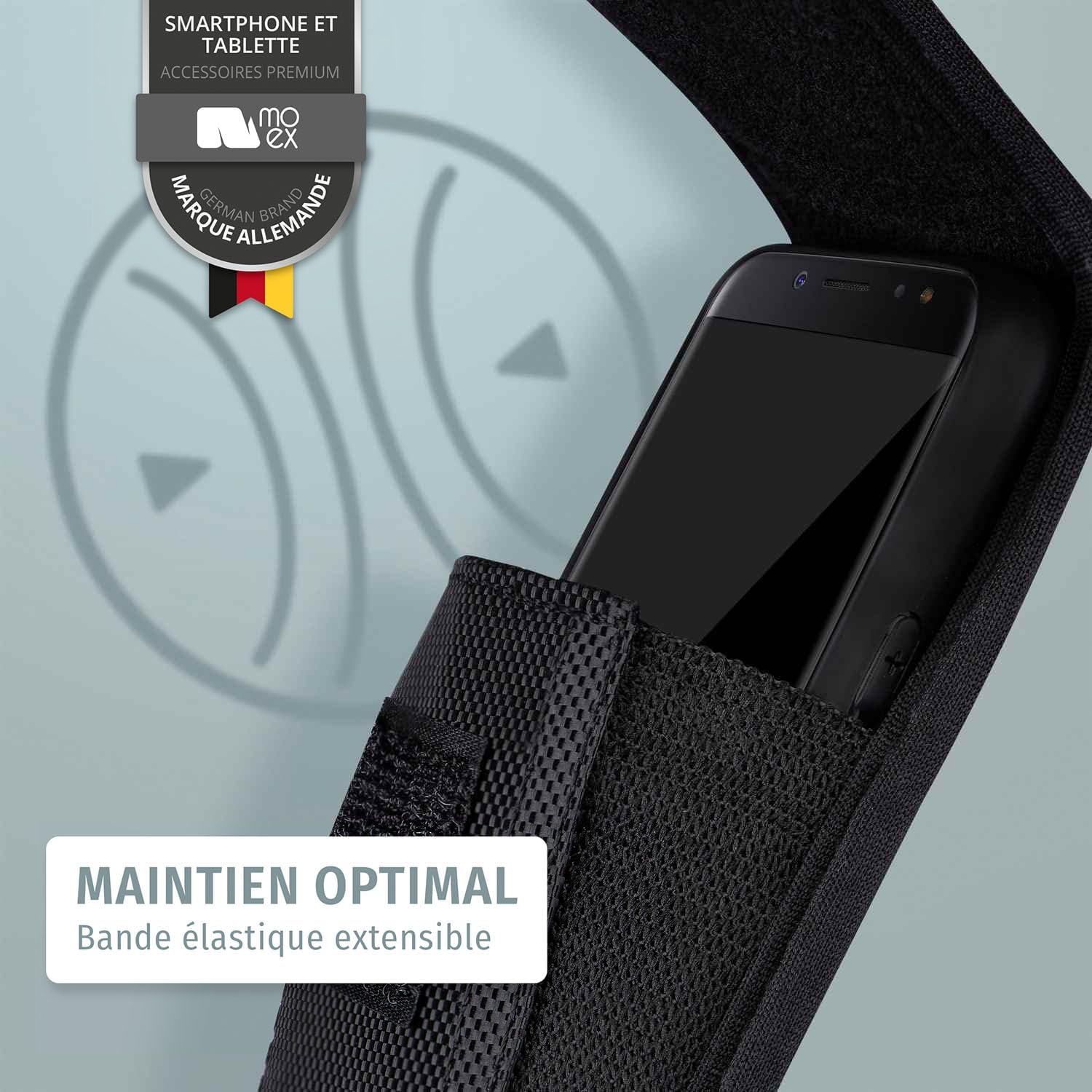 Detalle 2 de moex Agility : Coque avec Passant de Ceinture pour Samsung Galaxy S7 Edge – Nylon Noir, protection 360°