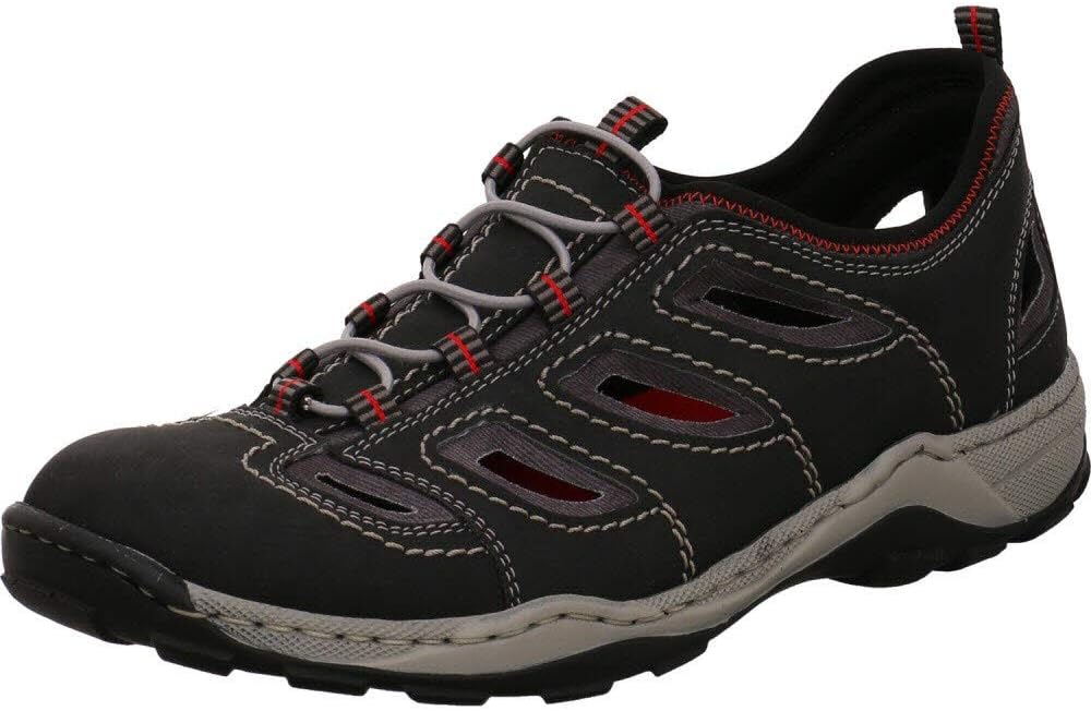 Detalle 2 de Rieker Herren Slip-On Sneaker 08065 – zeitloses Trekkingdesign, bequem und unkompliziert