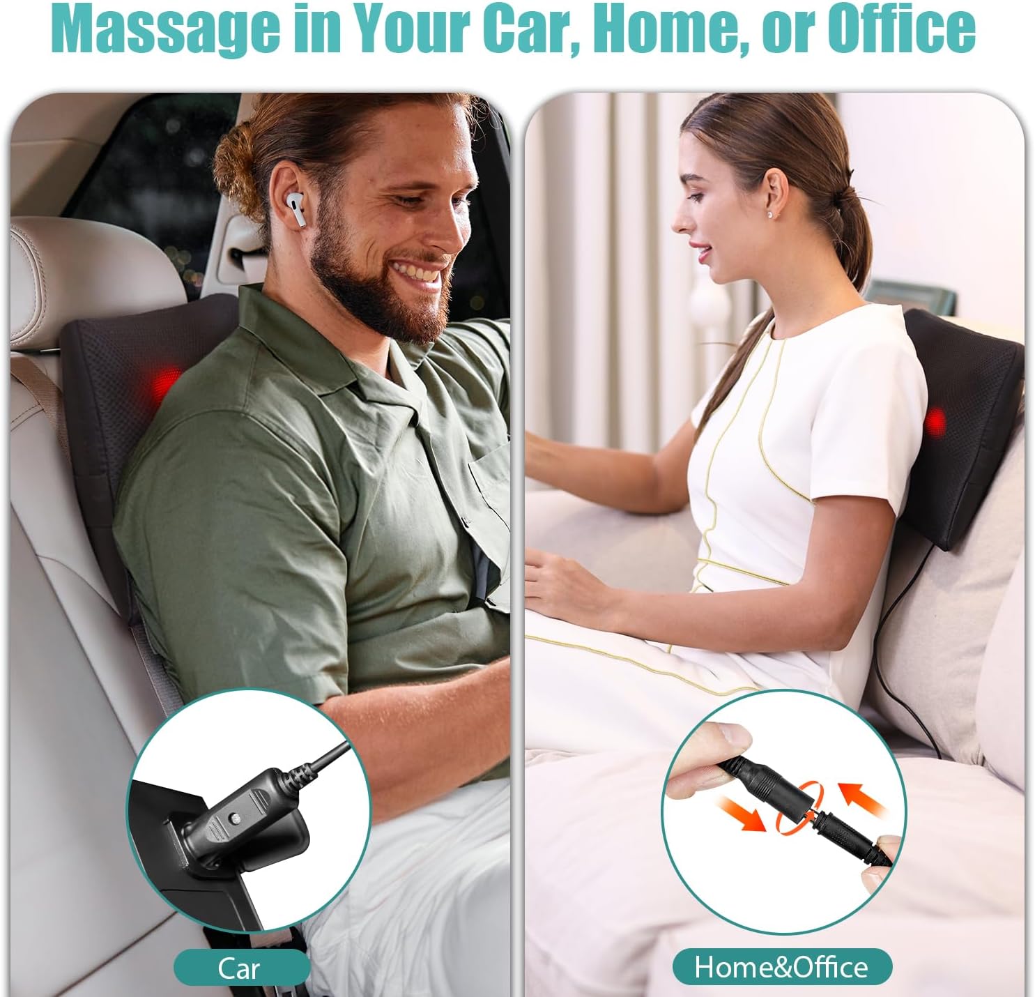 Thumbnail 6 de WOQQW Back Massager Neck Pillow with Heat