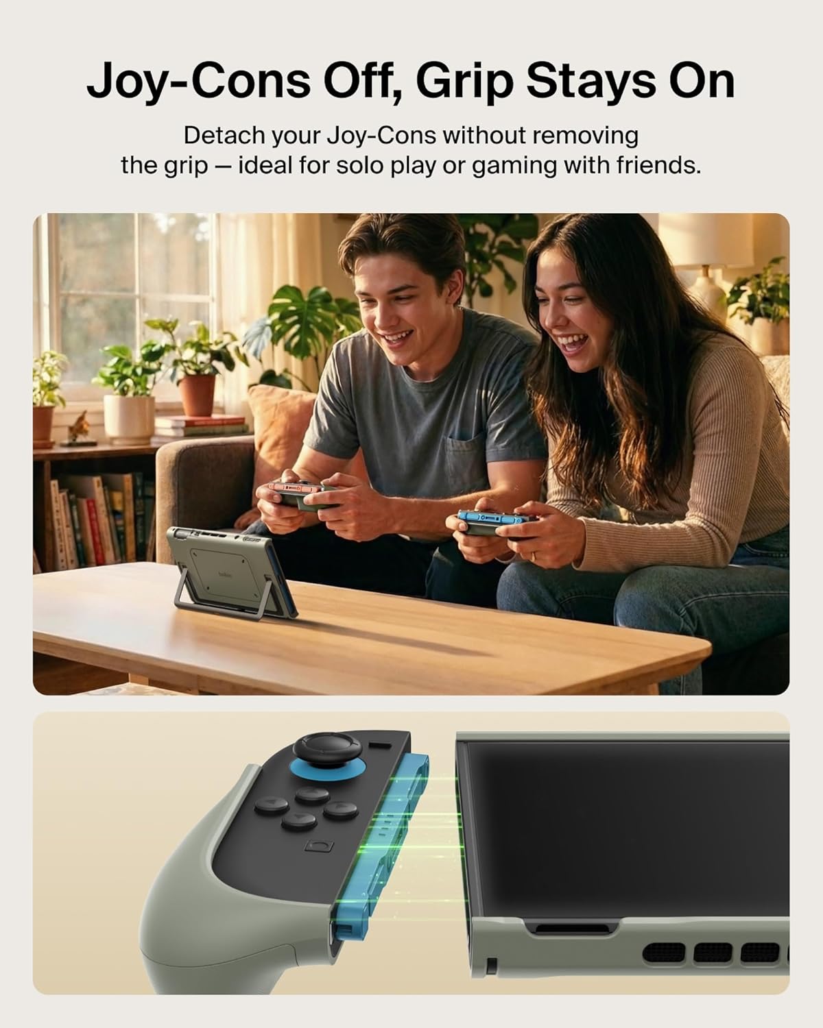Thumbnail 4 de Belkin Nintendo Switch 2 Case Grip: Dockable Ergonomic Protective Case with Quick-Release Joy-Cons
