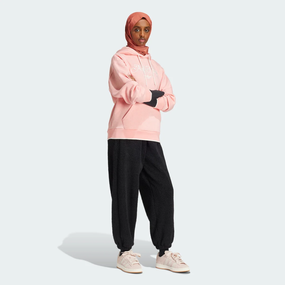 Detalle de Sudadera con capucha Graphic Loose de Adidas – Rosa