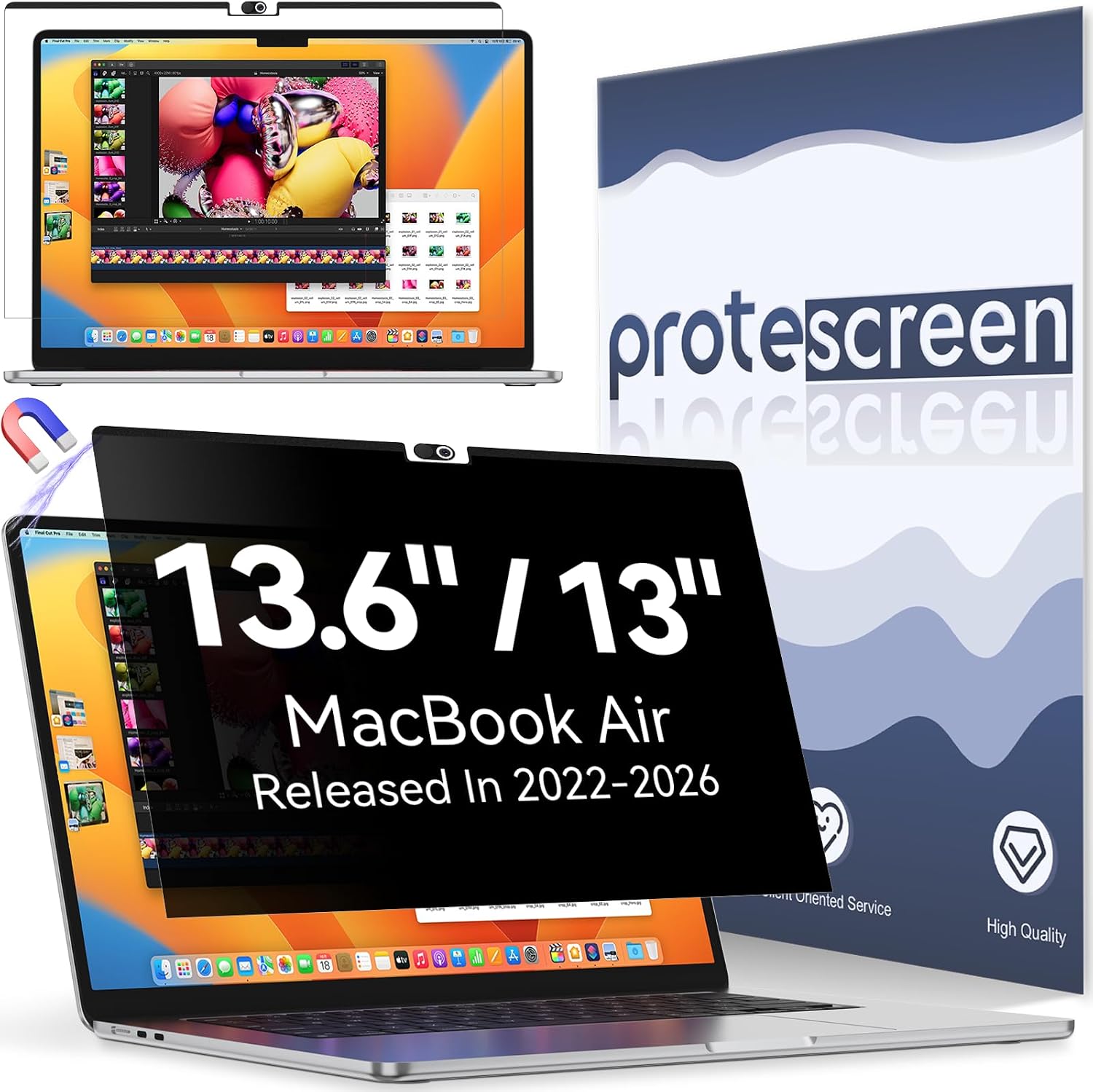 Detalle de Protescreen Magnetic Privacy Screen Protector 13.6-inch