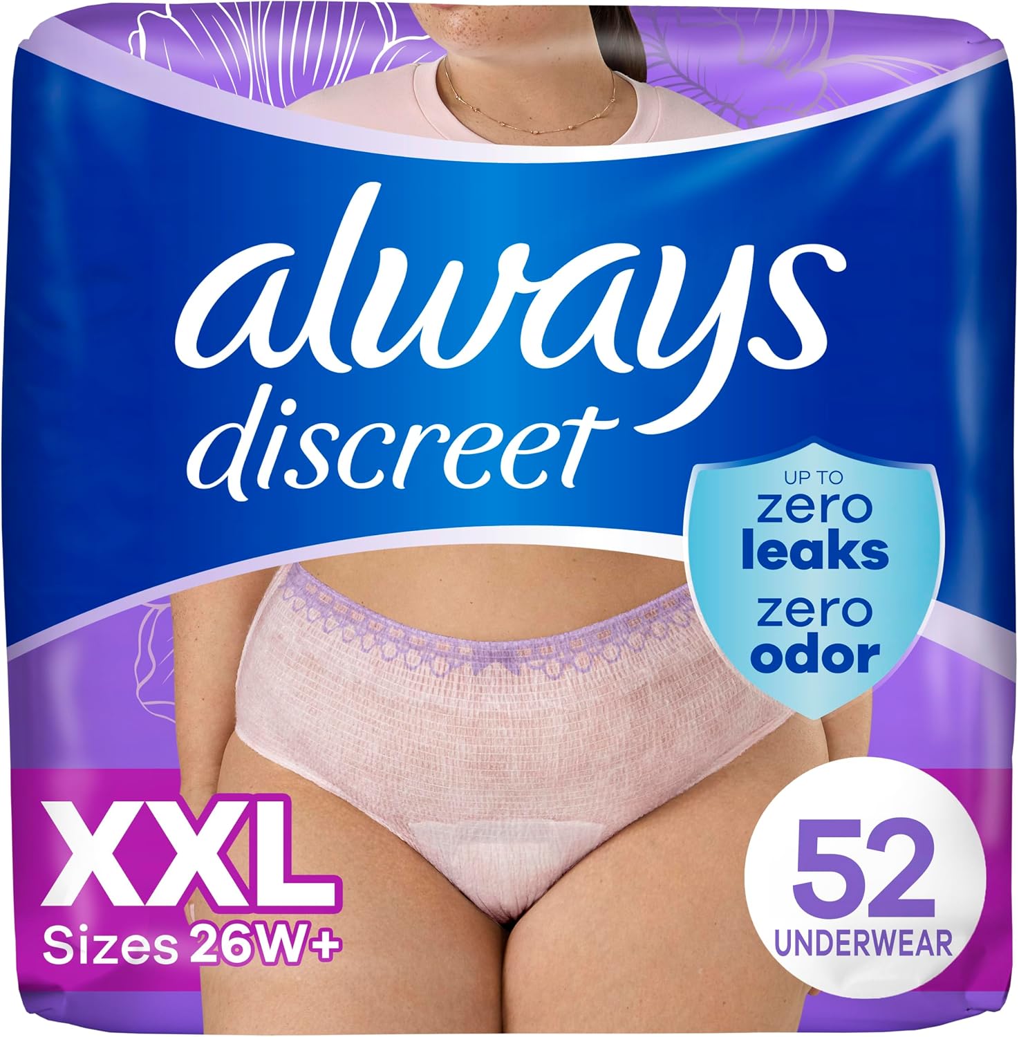 Detalle de Always Discreet XXL Adult Incontinence Underwear, 52 pcs 🩲
