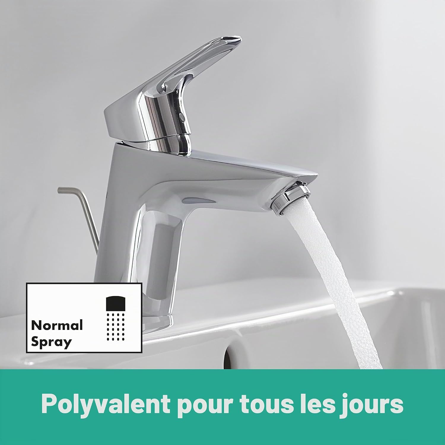 Detalle de Hansgrohe Mitigeur de Lavabo Logis 70 avec Tirette de vidage – Réf. 71070000