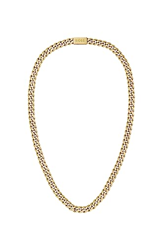 Detalle de BOSS Jewelry Men's CHAIN FOR HIM Collection Chain Necklace in Yellow Gold - 1580402