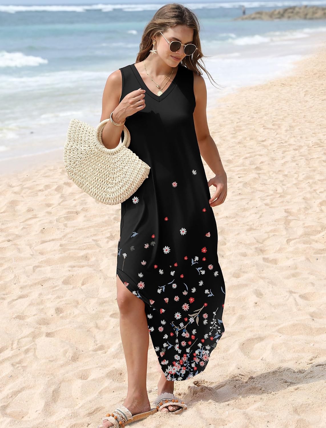 Detalle de Sampeel Summer Dresses Maxi Dress with Pockets