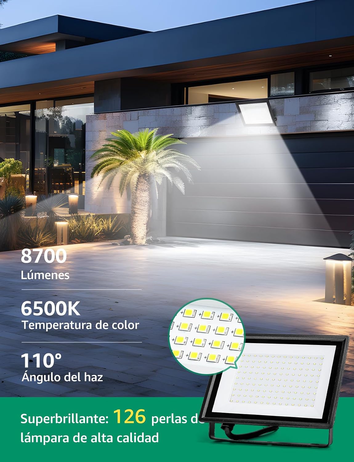 Detalle 2 de Aigostar Foco LED Exterior 100W 8700LM