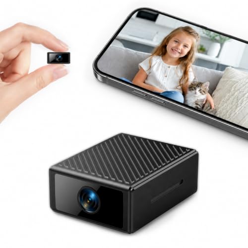 Detalle de Liretope Mini Kamera 4K WLAN – kompakte Innenraum-Überwachung mit Nachtsicht, Bewegungserkennung und App-Benachrichtigungen