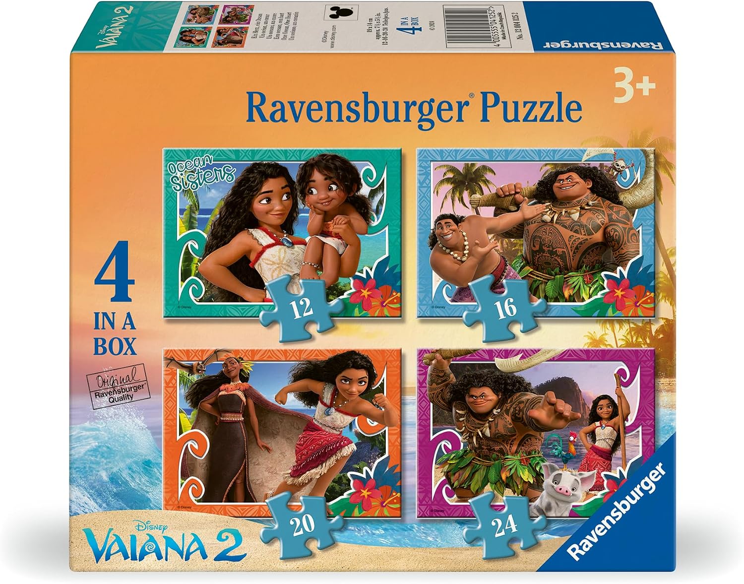 Detalle de Ravensburger Puzzle Disney Vaiana 4 en 1 19x14 cm