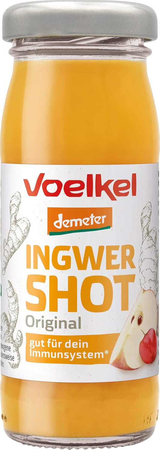 Detalle 2 de Voelkel Bio Ingwer Shot Original mit Vitamin C – Demeter-Qualität im 16er-Pack